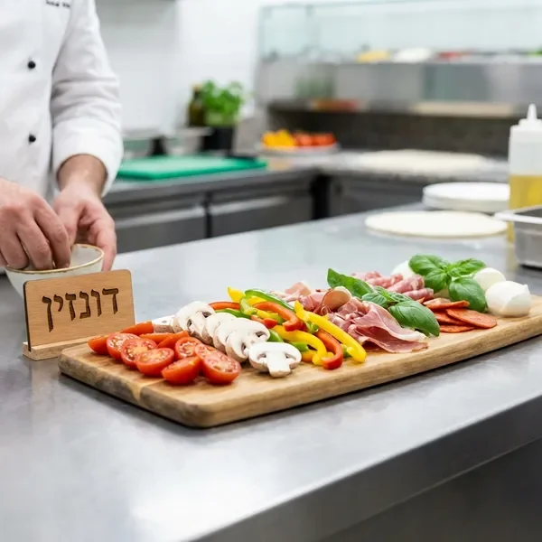 מגוון תוספות טריות לפיצה